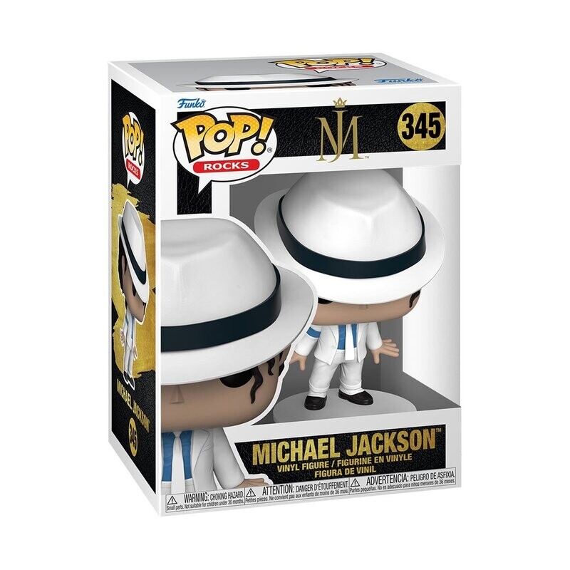 Michael Jackson Toe Stand 3 3/4"H POP! Rocks Vinyl Figure #345 - Smooth Criminal