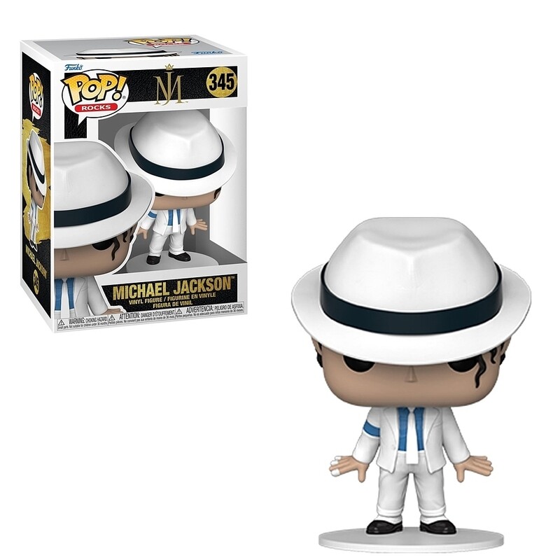 Michael Jackson Toe Stand 3 3/4"H POP! Rocks Vinyl Figure #345 - Smooth Criminal
