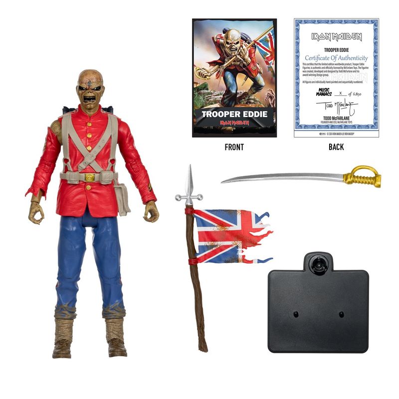 Iron Maiden Eddie - Trooper 6"H McFarlane Toys Music Maniacs Metal Wave 2 Action Figure