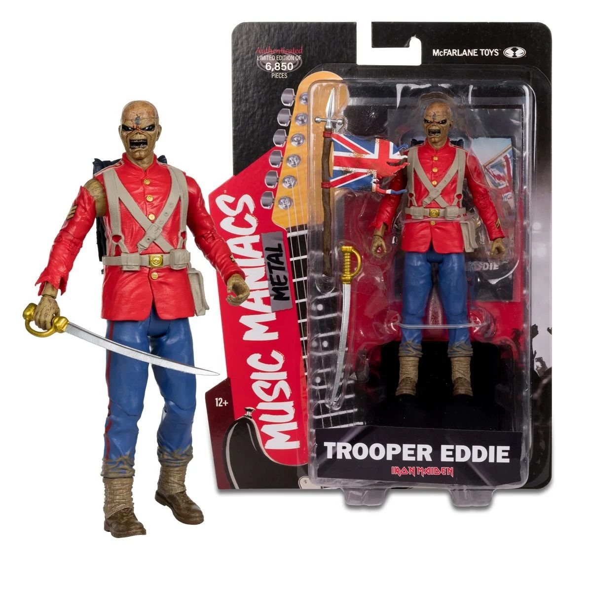 Iron Maiden Eddie - Trooper 6"H McFarlane Toys Music Maniacs Metal Wave 2 Action Figure