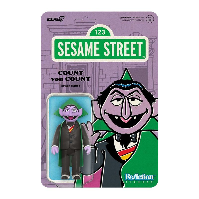 Sesame Street 3 3/4"H Count von Count ReAction Figure