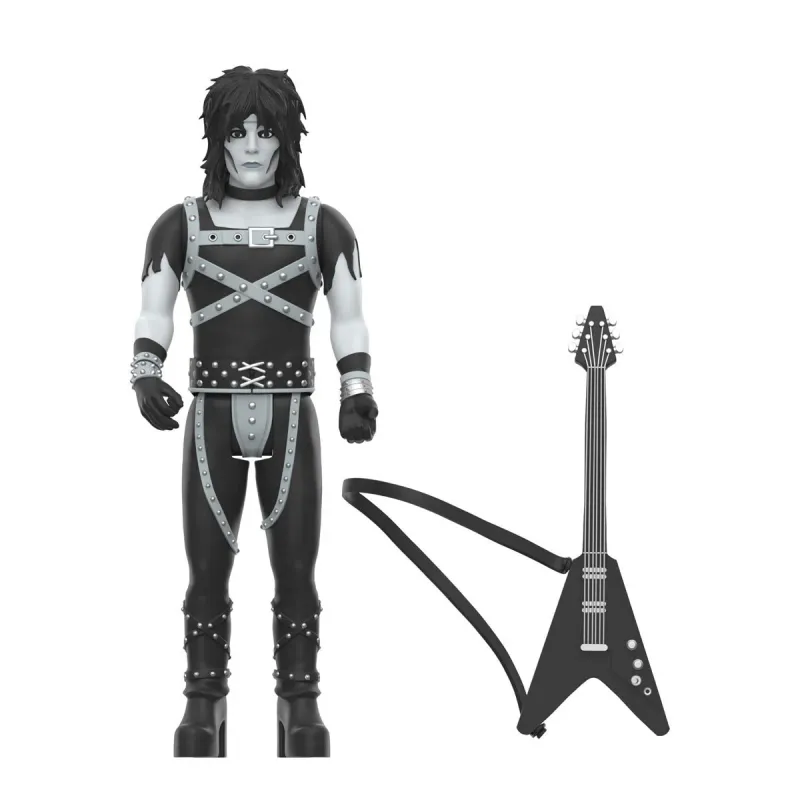 Motley Crue 3 3/4"H Mick Mars Grayscale ReAction Figure
