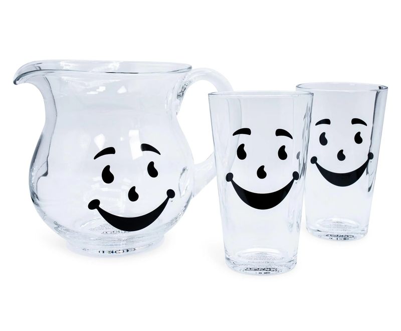 Kool-Aid Glass Pitcher and Pint Glasses Set