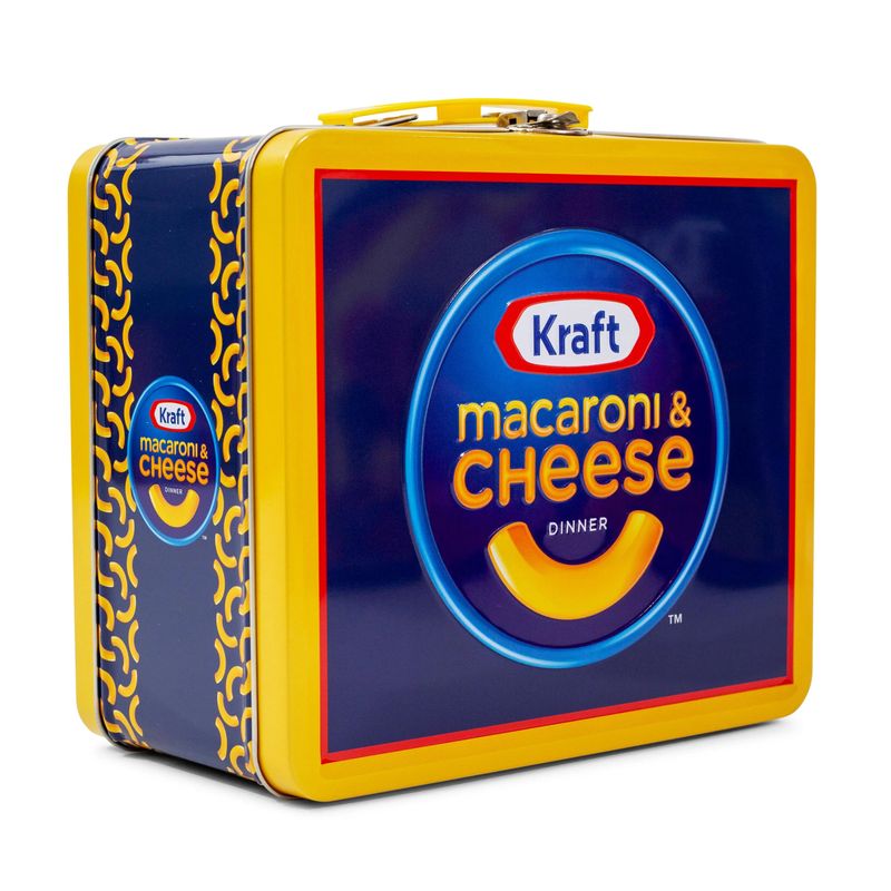 Kraft Macaroni &amp; Cheese Embossed Metal Lunchbox Tote