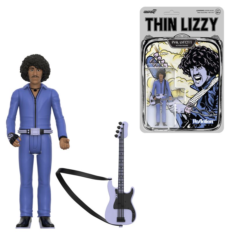 Thin Lizzy 3 3/4"H Phil Lynott JAILBREAK ReAction Figure