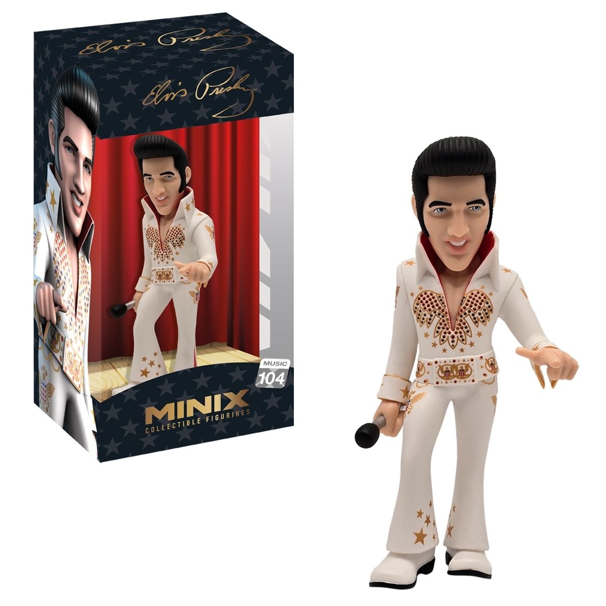 Elvis Presley White Suit 4 3/4"H Collectible Vinyl Figure from MINIX