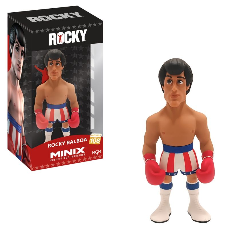 Rocky Balboa 4 3/4"H Red, White &amp; Blue Shorts Collectible Vinyl Figure #108 from MINIX