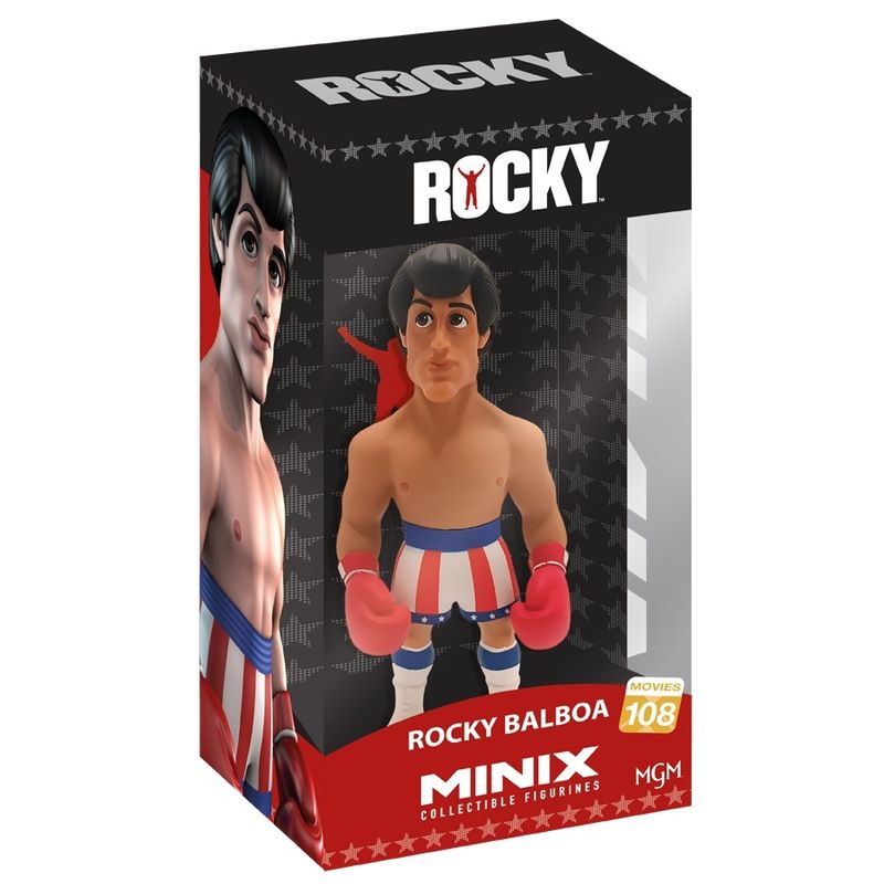 Rocky Balboa 4 3/4"H Red, White &amp; Blue Shorts Collectible Vinyl Figure #108 from MINIX