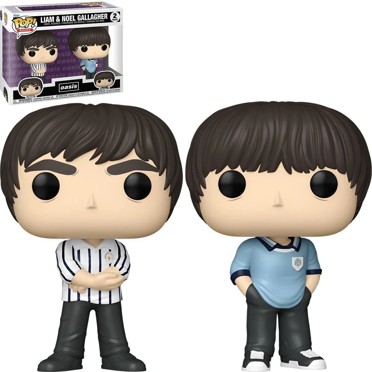 Oasis - 3 3/4&quot;H Liam and Noel Gallagher POP! Rocks Vinyl Figures 2 Pack
