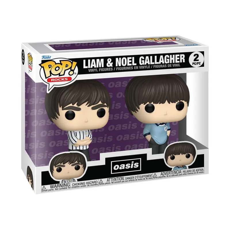 Oasis - 3 3/4"H Liam and Noel Gallagher POP! Rocks Vinyl Figures 2 Pack