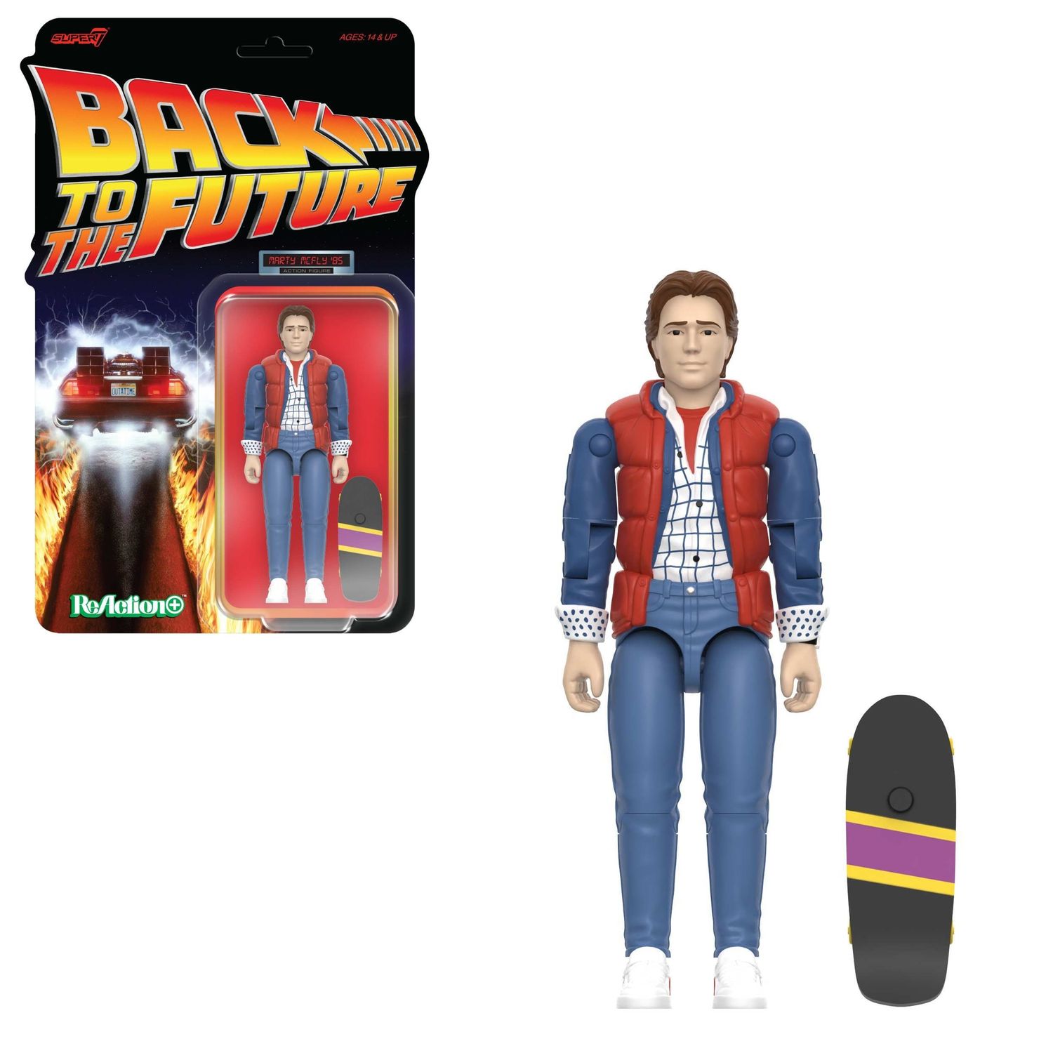 Back to the Future 3 3/4&quot;H Marty McFly &#39;85 ReAction+ Figure