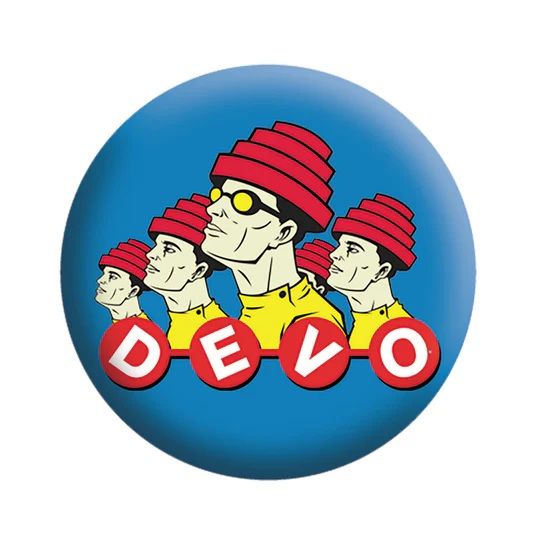 DEVO Band 1 1/4"D Pinback Button