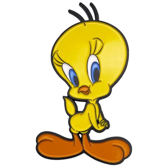 Looney Tunes Tweety 4"H Enameled Metal Magnet