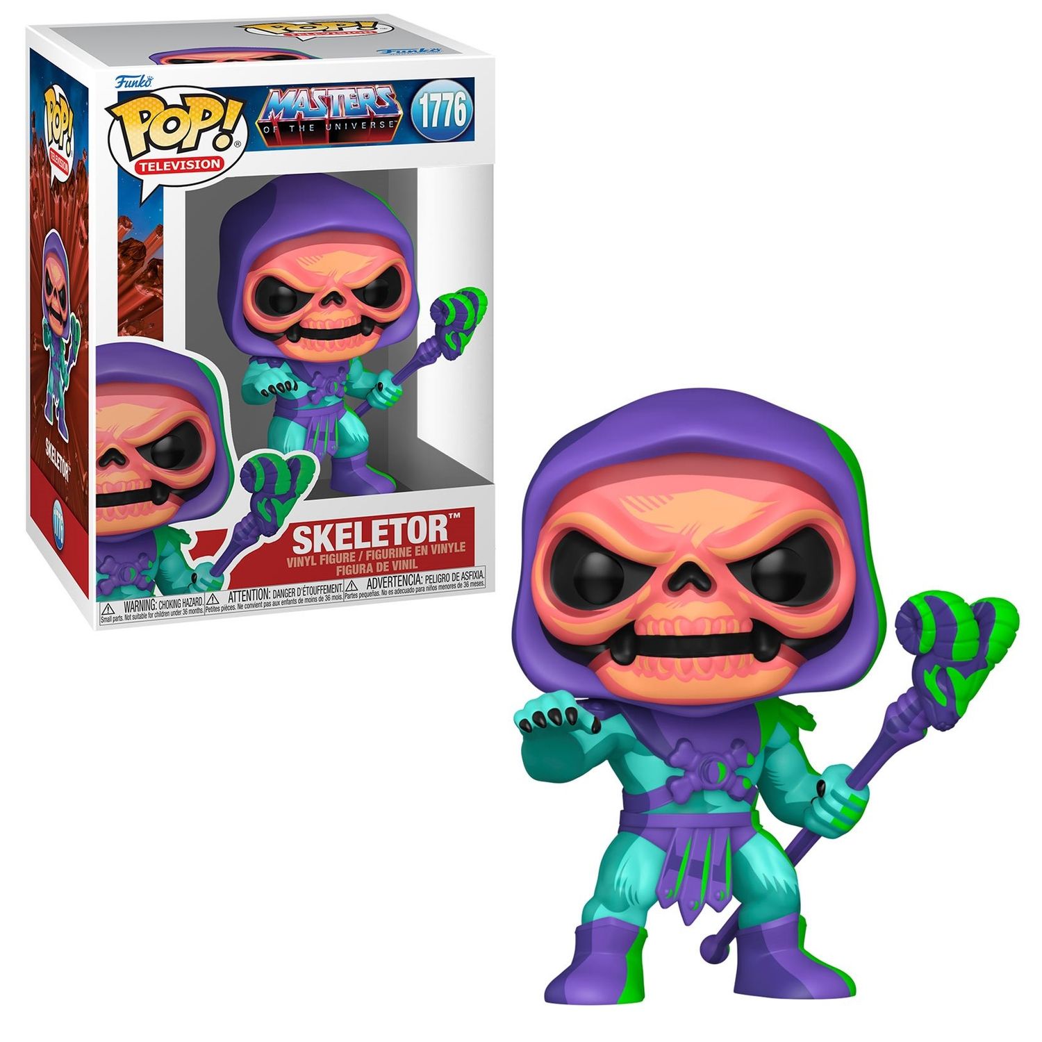 Masters of the Universe Skeletor (Retro Neon) POP! Television Vinyl Figure #1776