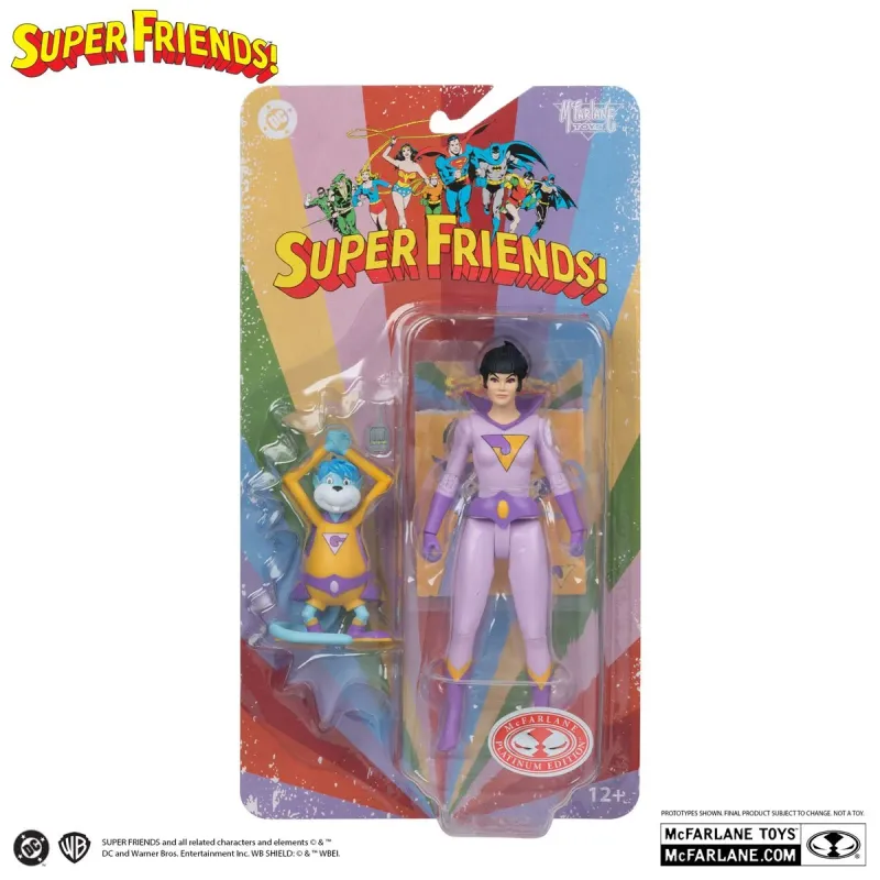 Super Friends 6"H Jayna and Gleek Action Figures - McFarlane Platinum