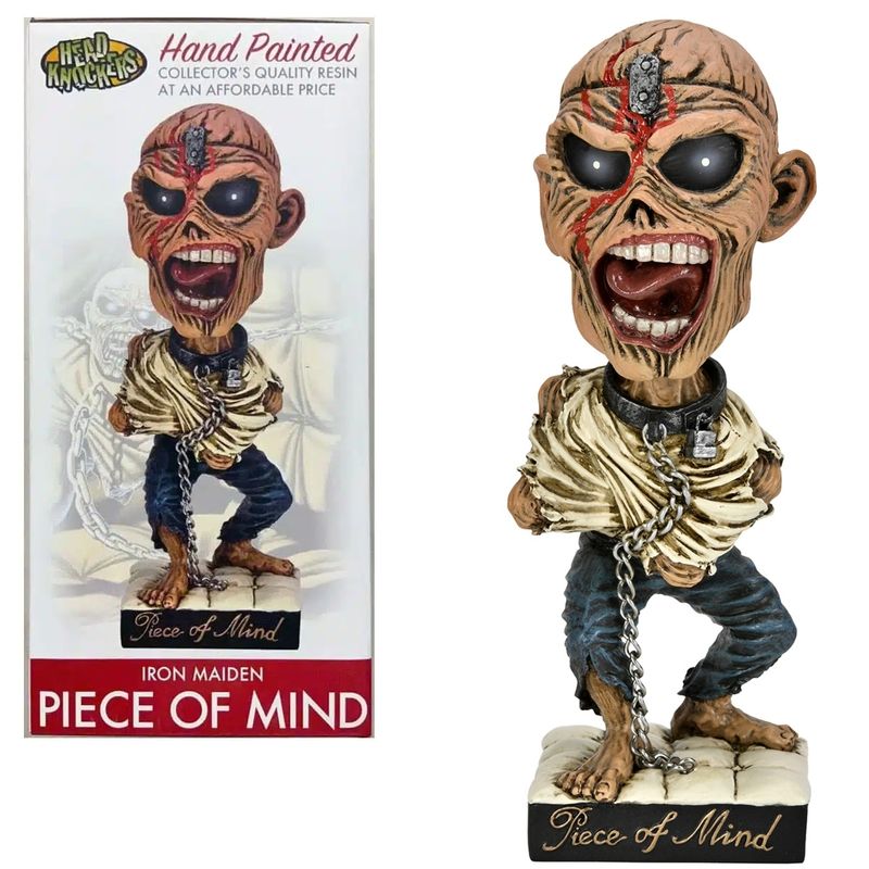 Iron Maiden "Piece of Mind Eddie" 8"H Head Knocker Bobblehead by NECA