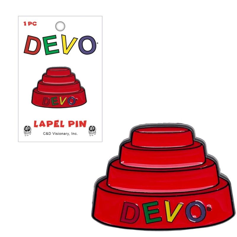 DEVO Hat Enameled Metal Lapel Pin/ Tie Tack