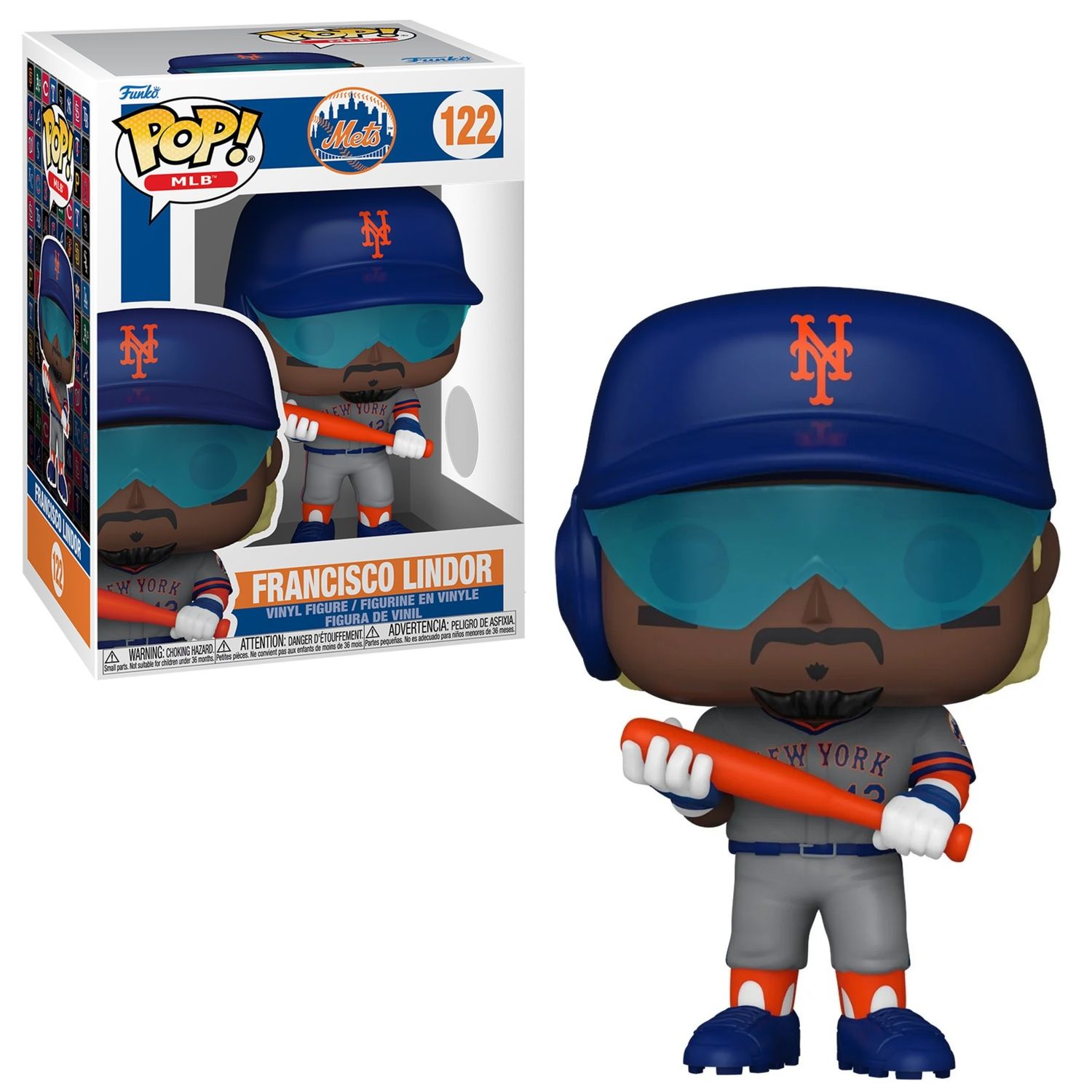MLB Francisco Lindor New York Mets 3 3/4"H POP! MLB Vinyl Figure #122