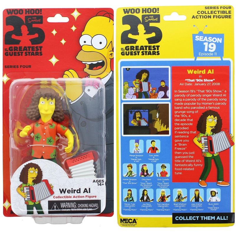 The Simpsons 5"H Weird Al Yankovich Action Figure - 25 of the Greatest Guest Stars Series 4 - Season 19 Episode 11