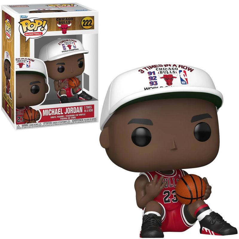 NBA Michael Jordan - Chicago Bulls "3 Times in a Row" POP! Basketball Vinyl Figure #222