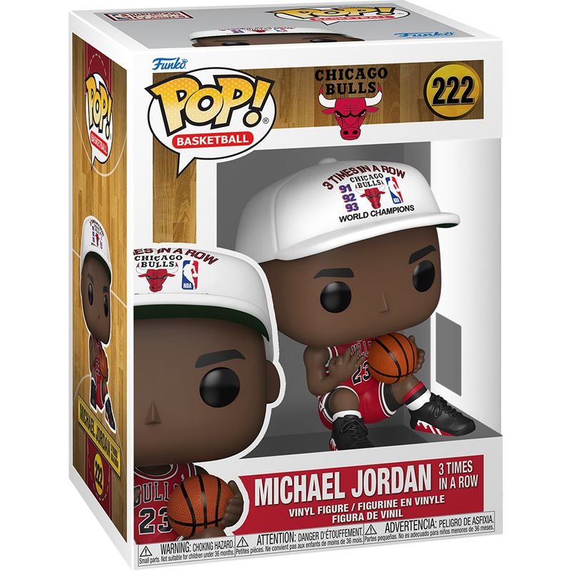NBA Michael Jordan - Chicago Bulls "3 Times in a Row" POP! Basketball Vinyl Figure #222