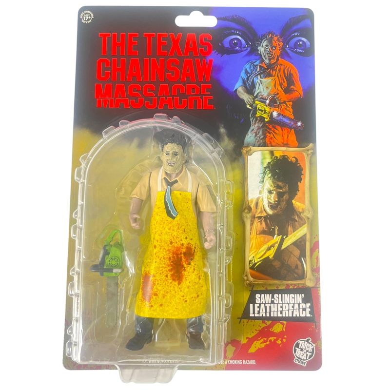 Texas Chainsaw Massacre 5"H Leatherface (Killing Mask) Action Figure - Saw Slingin' Leatherface