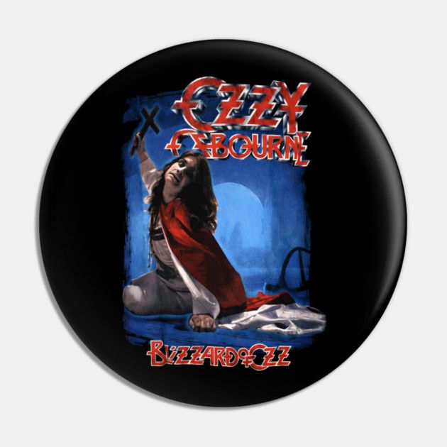 Ozzy Osbourne "Blizzard of Ozz" 2 1/4"D Pinback Button