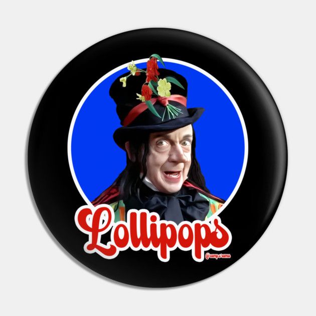 Chitty Chitty Bang Bang Child Catcher "Lollipops" 2 1/4"D Pinback Button