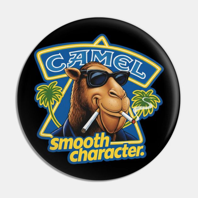 Joe Camel Smooth Character 2 1/4"D Pinback Button