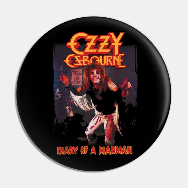 Ozzy Osbourne "Diary of a Madman" 2 1/4"D Pinback Button