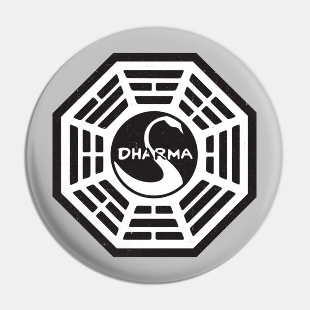LOST Dharma Initiative Swan Station Logo 2 1/4"D Pinback Button