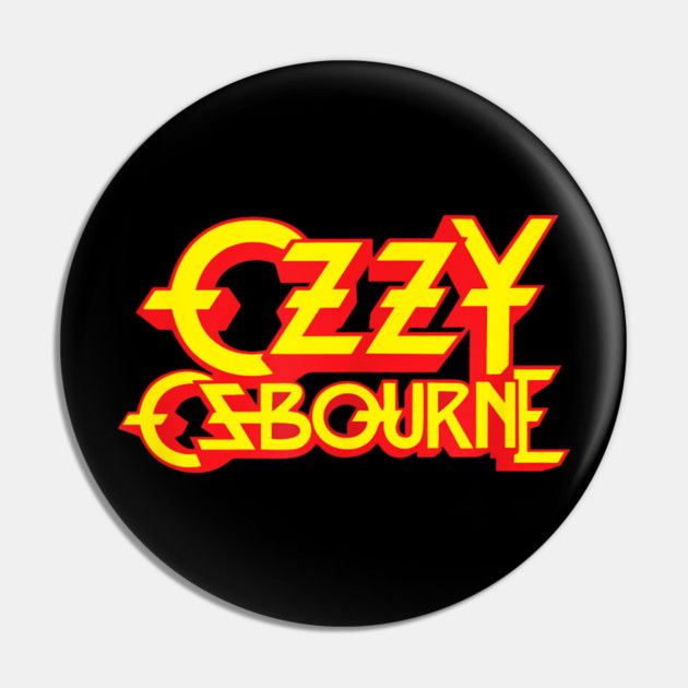 Ozzy Osbourne Yellow and Red Logo 2 1/4"D Pinback Button