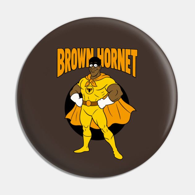 Fat Albert and the Cosby Kids Brown Hornet 2 1/4"D Pinback Button