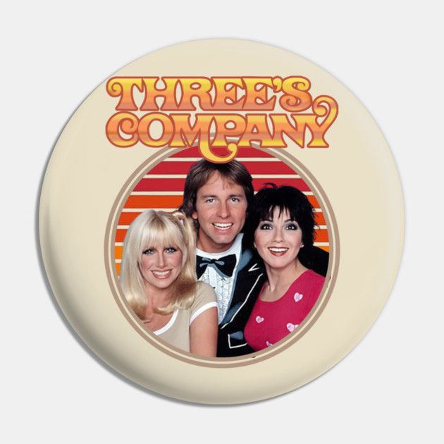 Three's Company 2 1/4"D Pinback Button