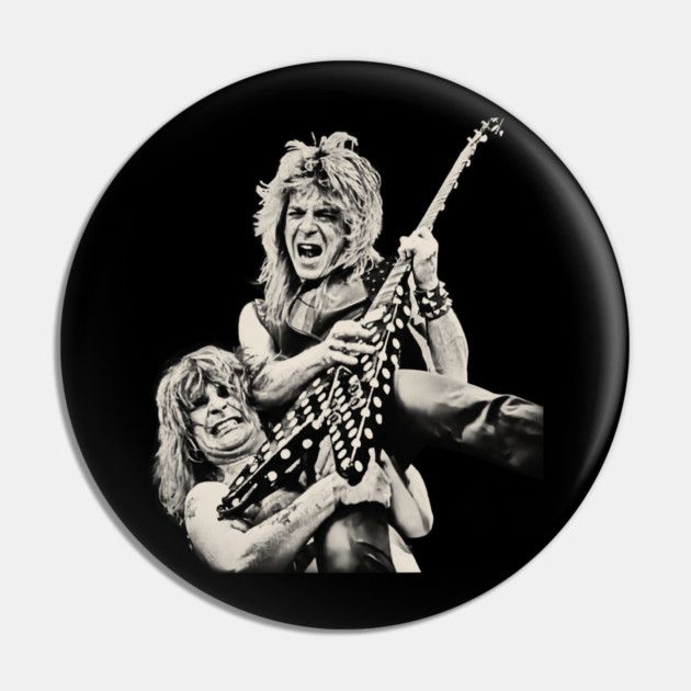 Ozzy Osbourne and Randy Rhoads 2 1/4"D Pinback Button