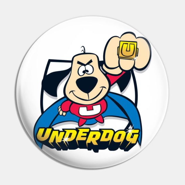 Underdog with Power Ring 2 1/4"D Pinback Button
