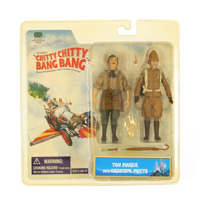 Chitty Chitty Bang Bang Toy Maker and Grandpa 5"H Action Figure Set of 2