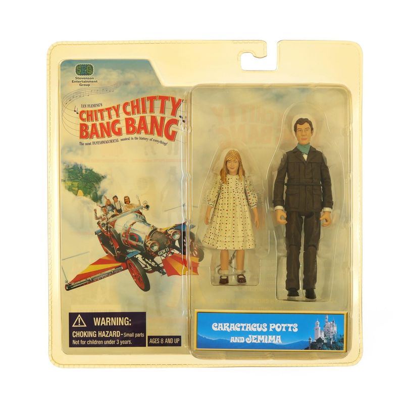 Chitty Chitty Bang Bang Caractatus Potts and Jemima 5"H Action Figure Set of 2