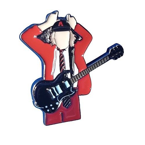 AC/DC Angus Young Devil Horns Enamel Pin / Tie Tack