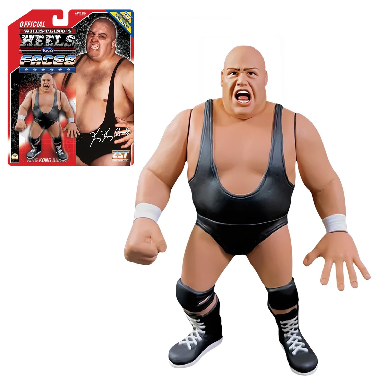 WWE King Kong Bundy 4 1/2"H Wrestling's Heels and Faces Series 2 Action Figure