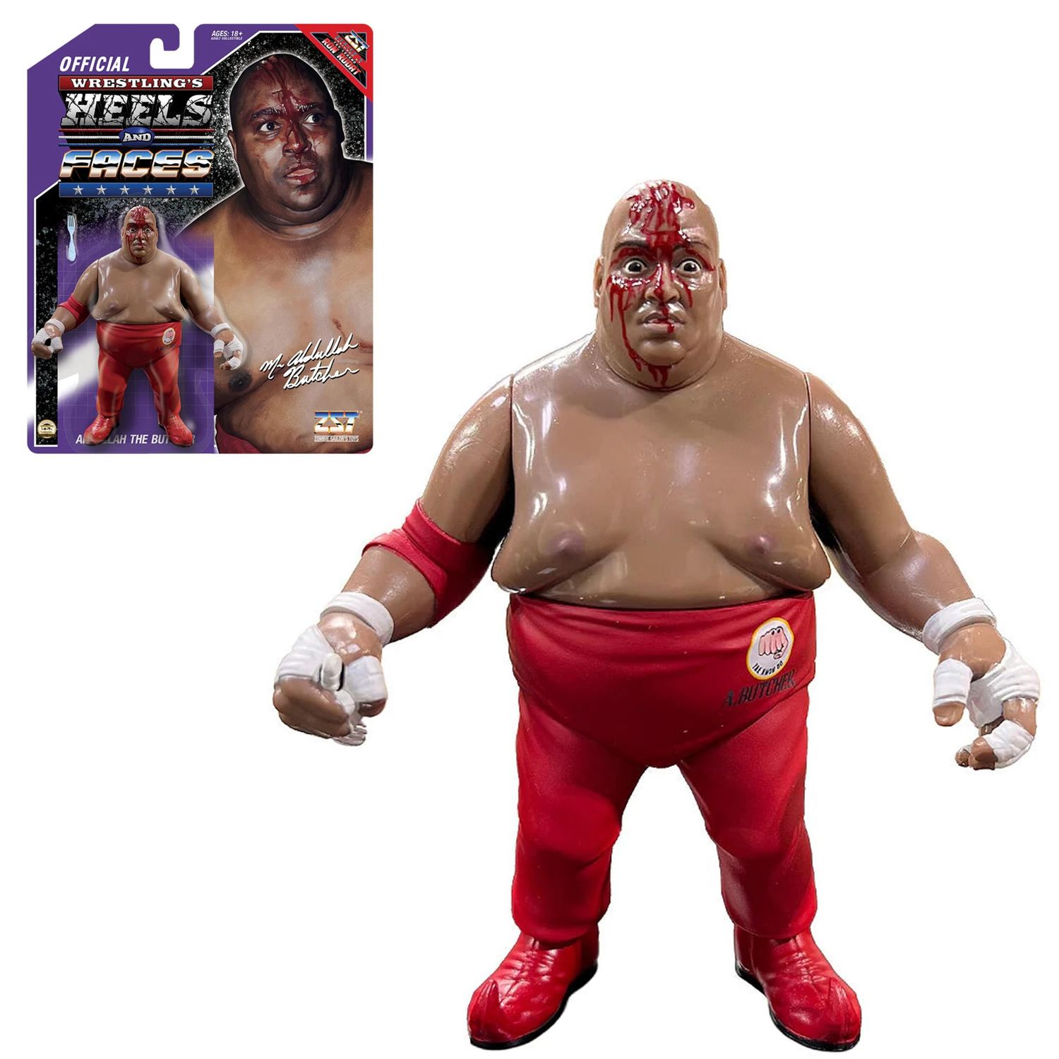 WWE Abdullah the Butcher (Bloody) 4 1/2"H Wrestling's Heels and Faces Series 4 Action Figure