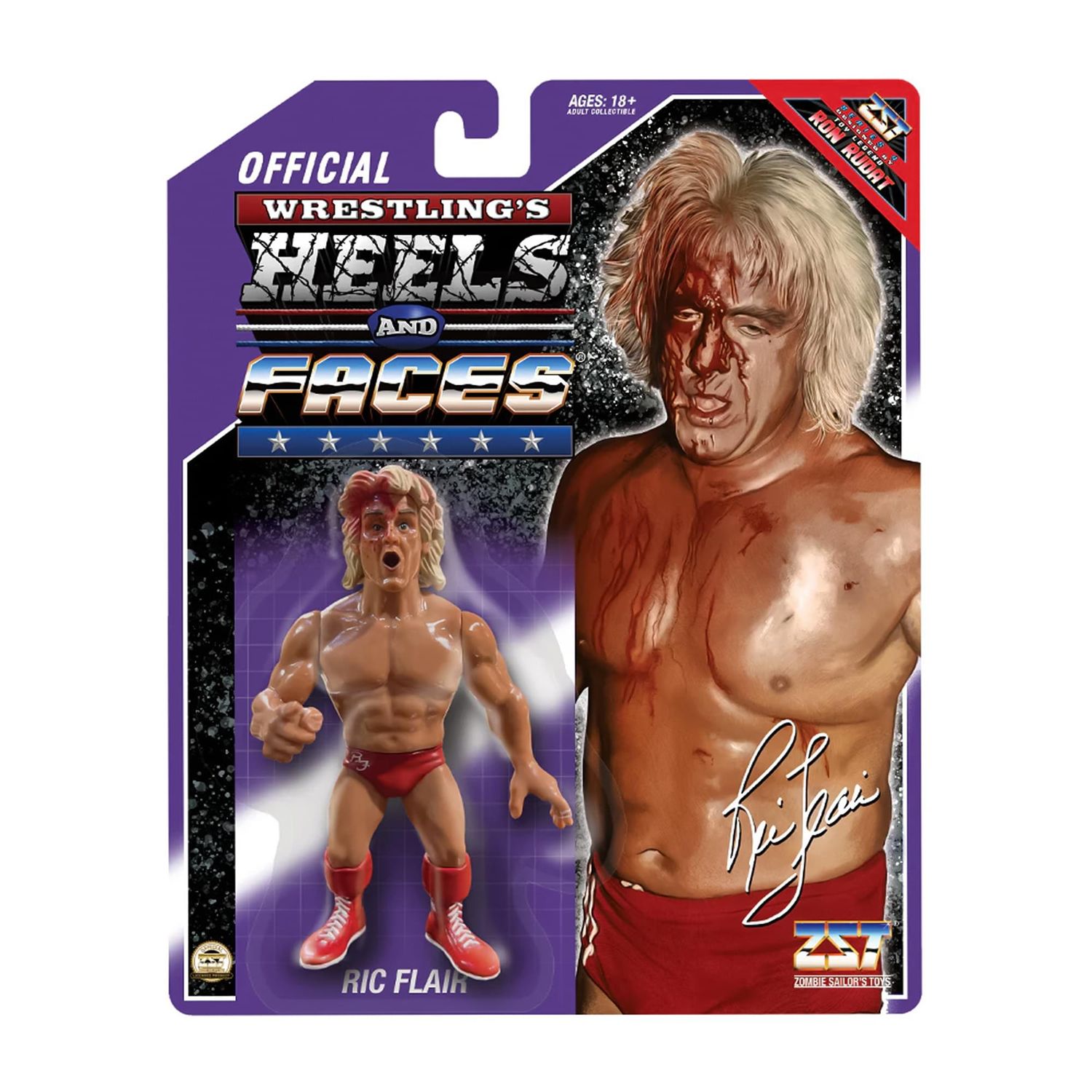WWE Ric Flair (Bloody) 4 1/2"H Wrestling's Heels and Faces Series 4 Action Figure