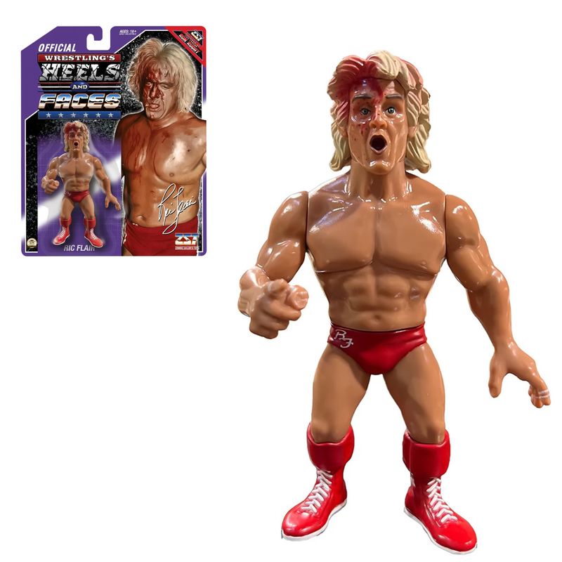 WWE Ric Flair (Bloody) 4 1/2"H Wrestling's Heels and Faces Series 4 Action Figure
