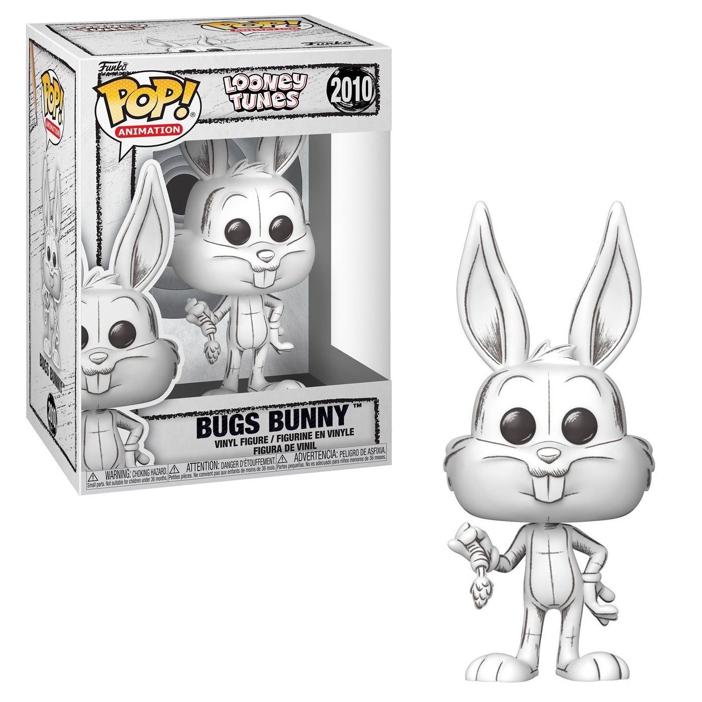 Looney Tunes 4 1/4"H Bugs Bunny Wave 6 POP! Animation Vinyl Figure #2010 - Sketched