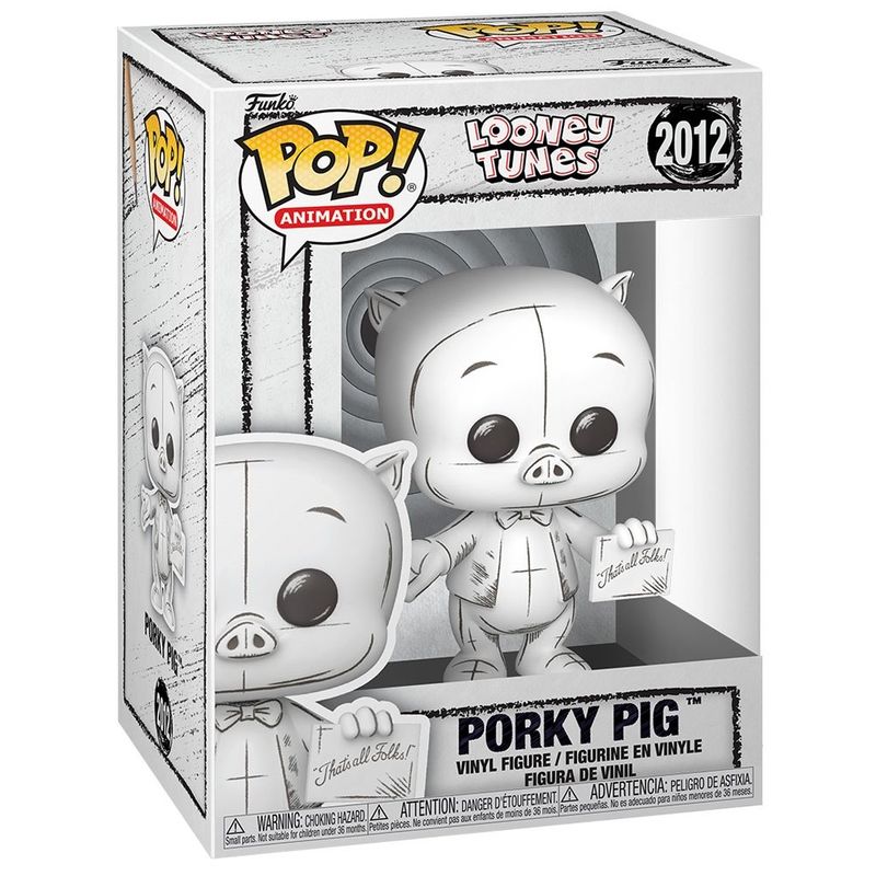Looney Tunes 3 1/2"H Porky Pig Wave 6 POP! Animation Vinyl Figure #2012 - Sketched