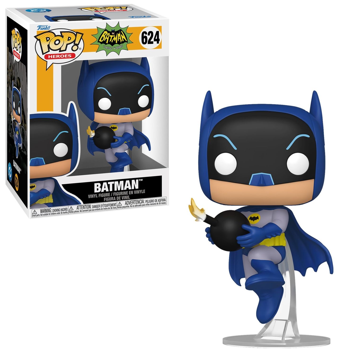 Batman 1966 4 1/2"H Batman POP! Heroes Vinyl Figure #624