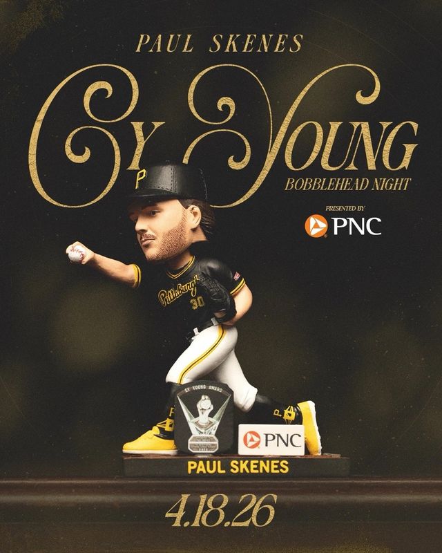 MLB Paul Skenes Cy Young Bobblehead 4/18/2026
