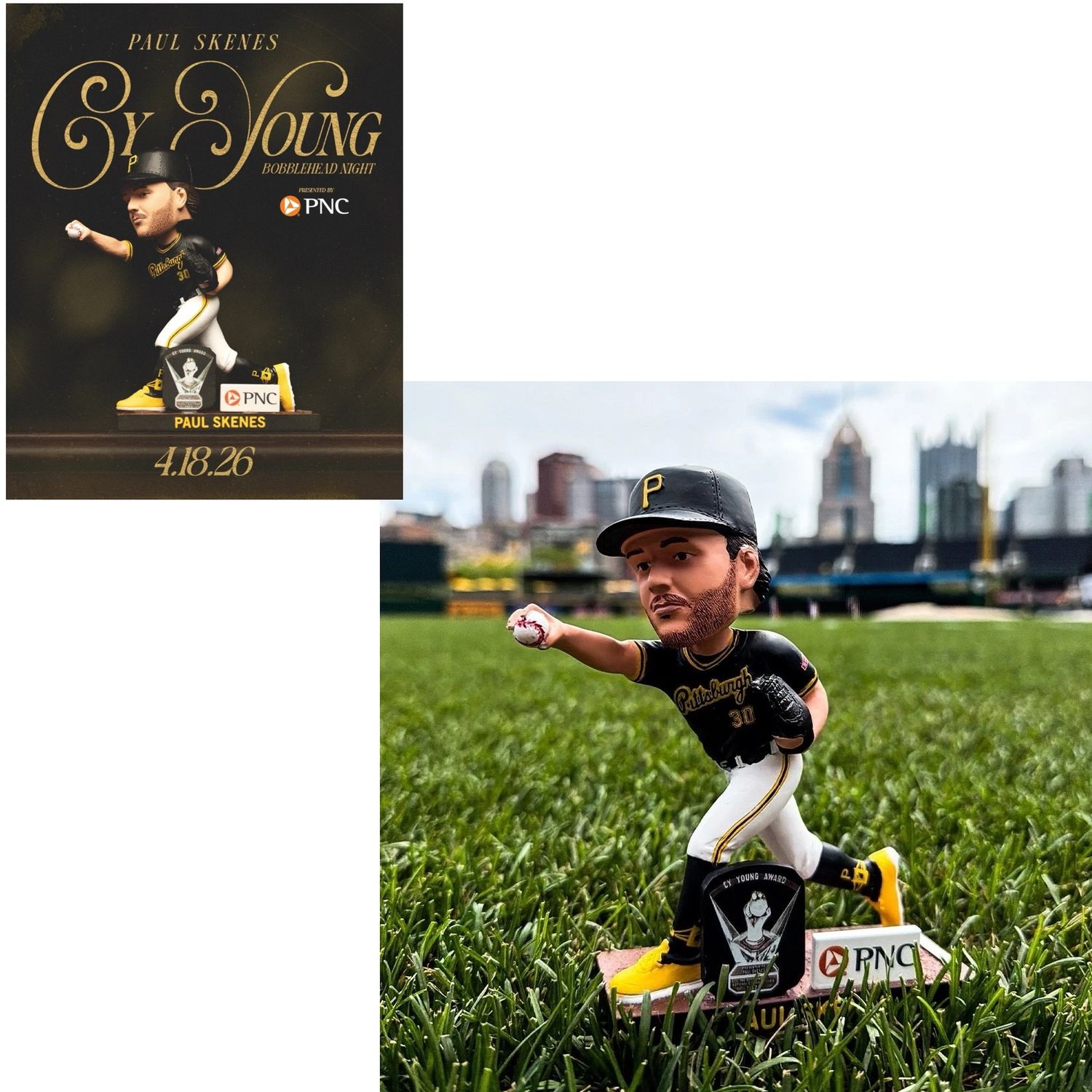 MLB Paul Skenes Cy Young Bobblehead 4/18/2026