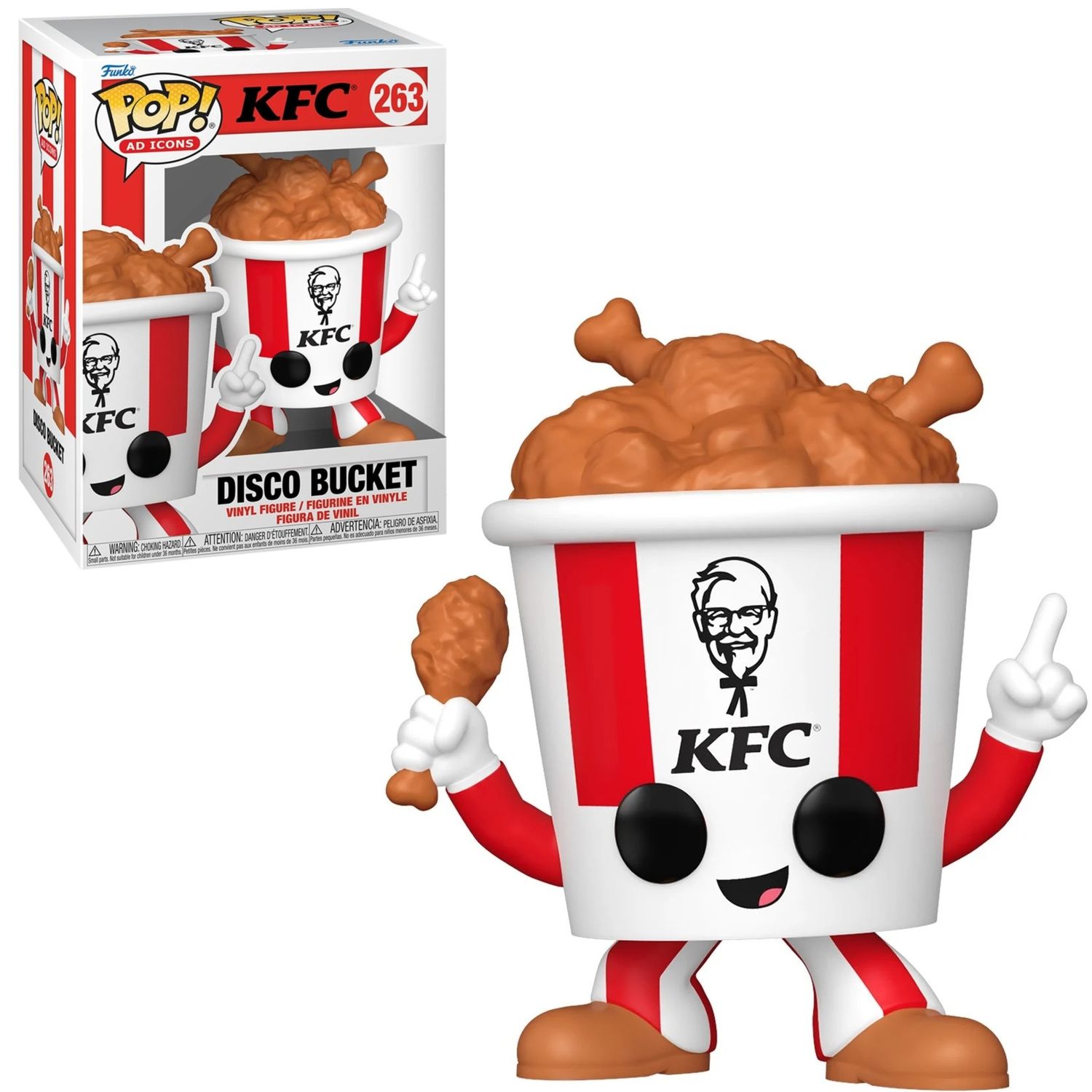 KFC Disco Bucket 4"H POP! Ad Icons Vinyl Figure #263