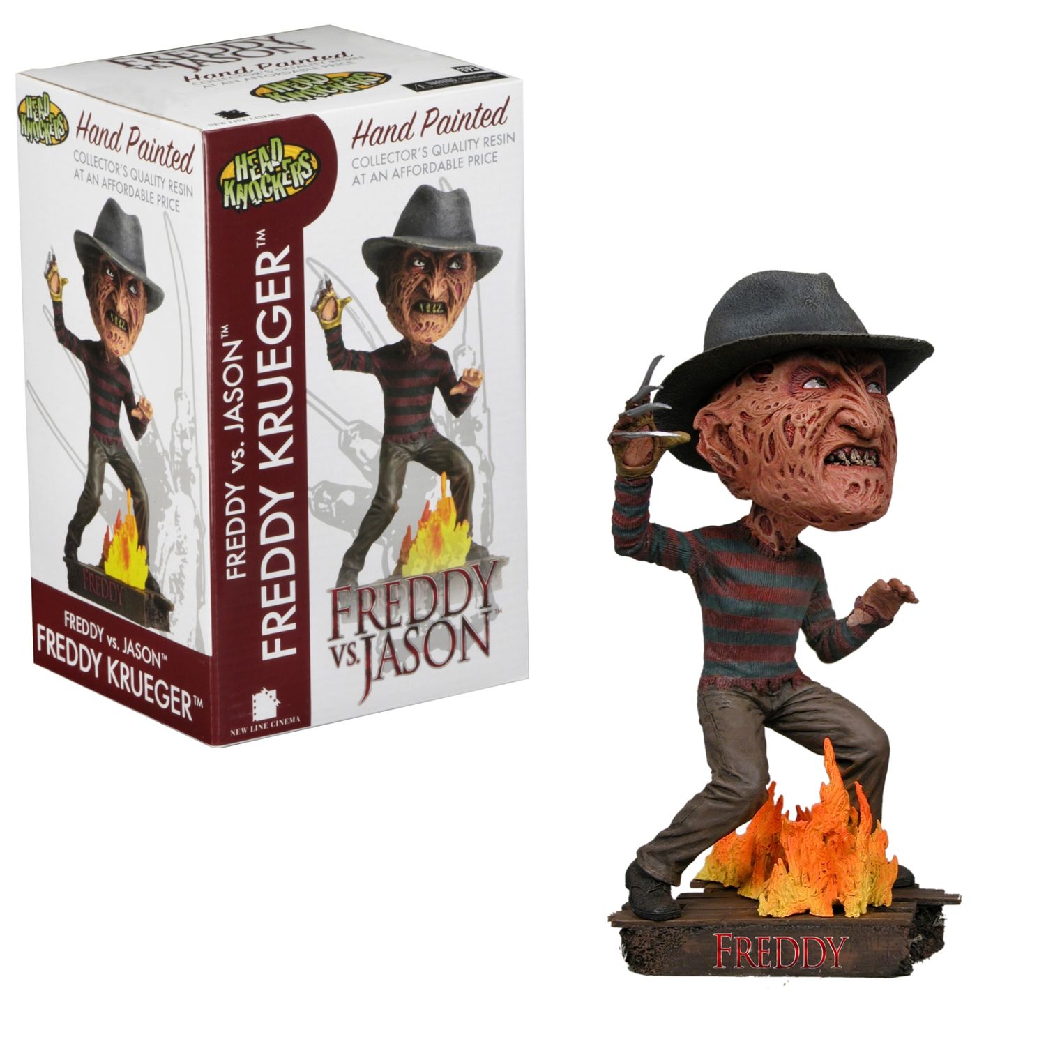 Freddy vs. Jason Freddy Krueger 7"H Head Knockers Bobblehead Doll - Freddy vs. Jason